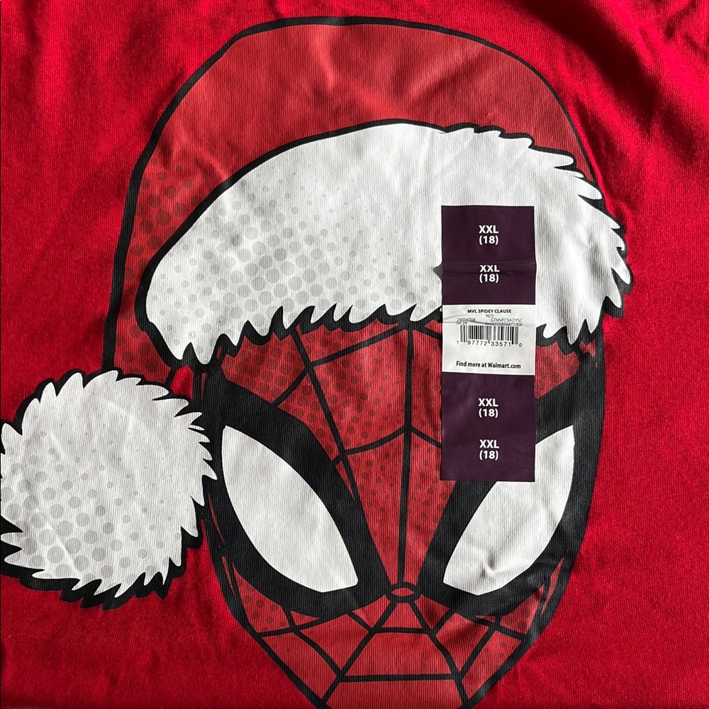 Kids Marvel Spidey Clause Red  Shirt Size XXL(18)